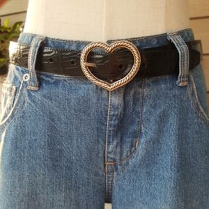 BRIGHTON ♡ Gorgeous Vintage 🤍 Buckle 2-Sided Black 'n Tan Leather Belt  ML|32